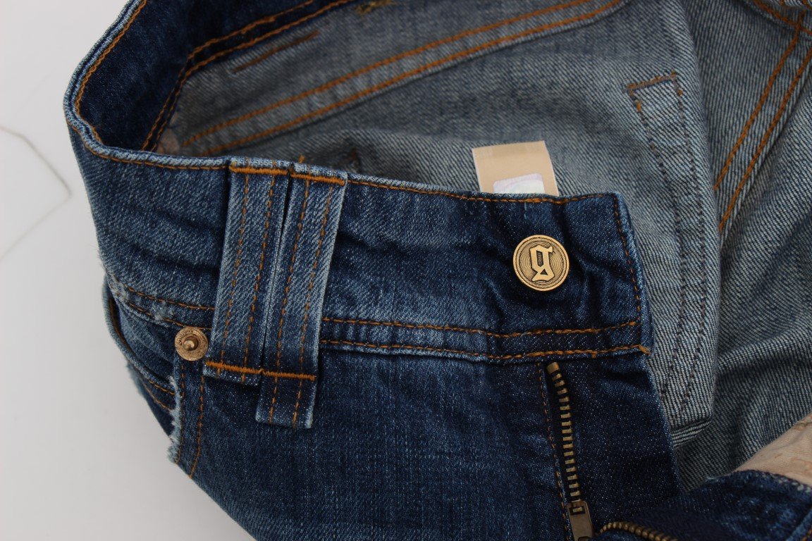 Blue Wash Slim Fit Cotton Stretch Denim Jeans