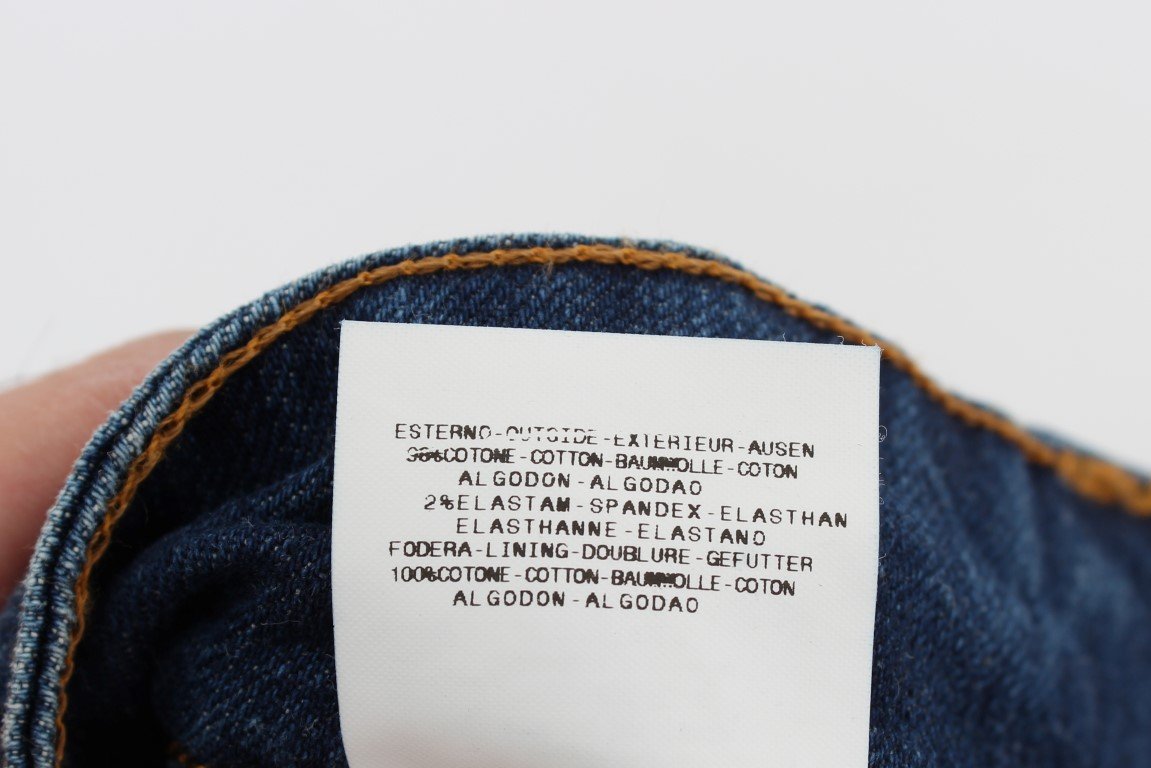 Blue Wash Slim Fit Cotton Stretch Denim Jeans