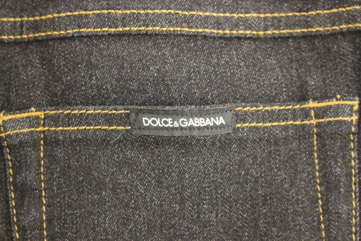 Black Cotton Cropped Slim Fit Jeans Pants
