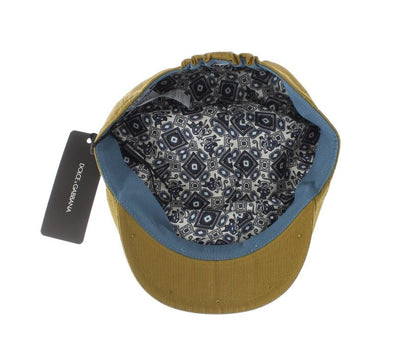 Yellow Cotton Newsboy Cap
