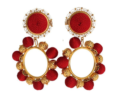 Red Gold Brass NATALE ClipOn Earring