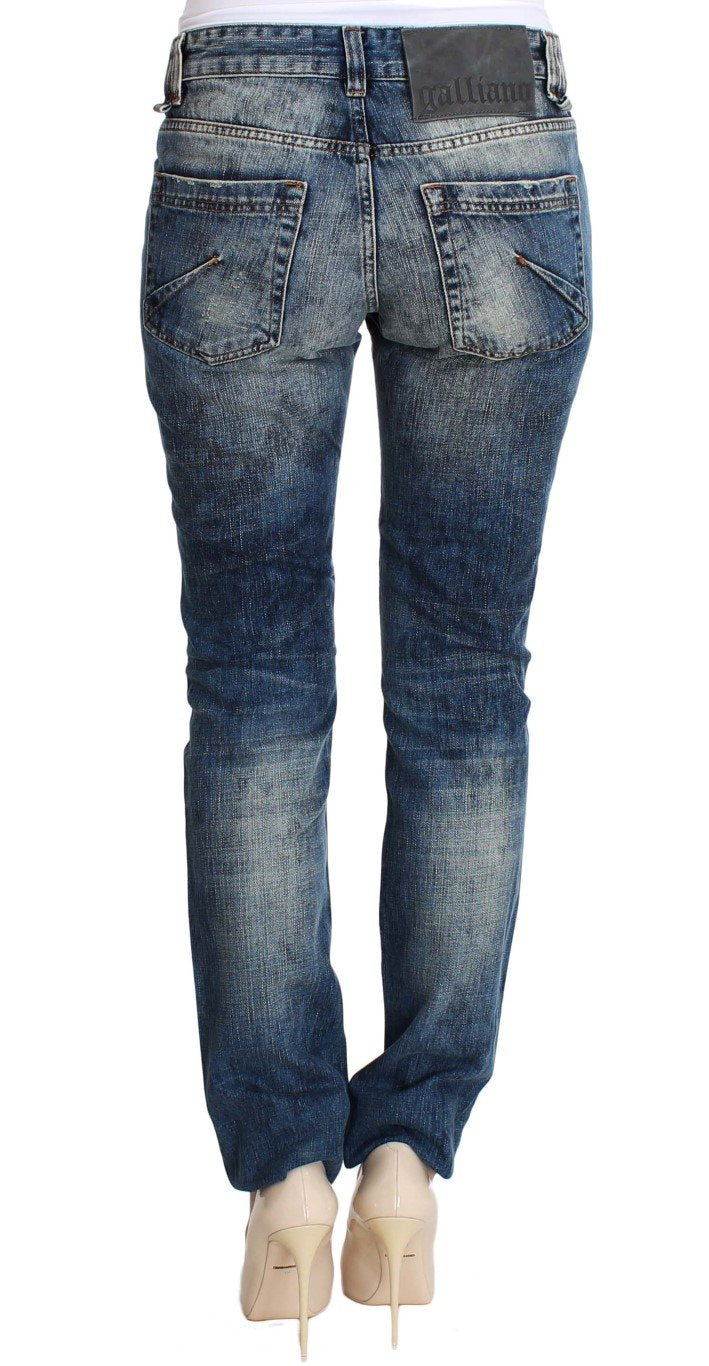 Blue Wash Skinny Slim Fit Cotton Denim Jeans