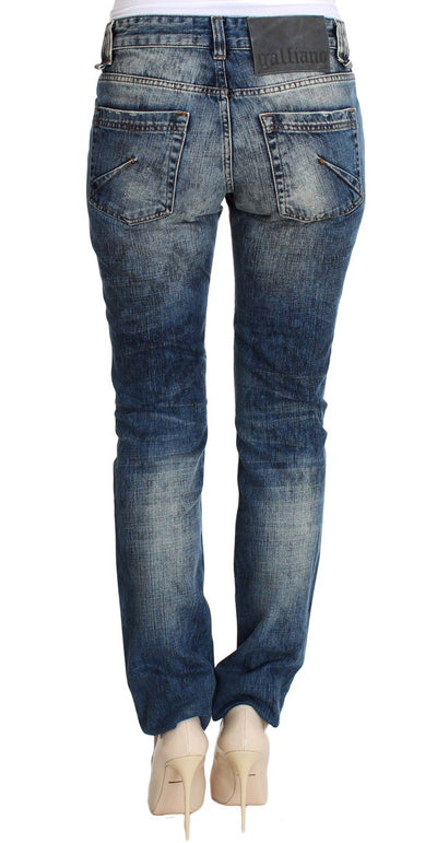 Blue Wash Skinny Slim Fit Cotton Denim Jeans
