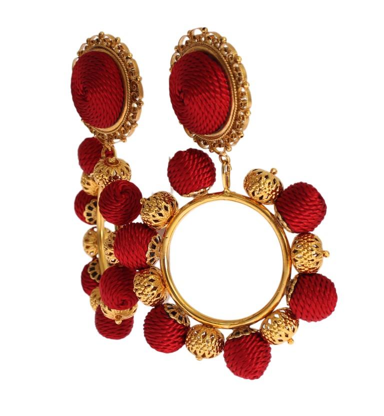 Red Gold Brass NATALE ClipOn Earring