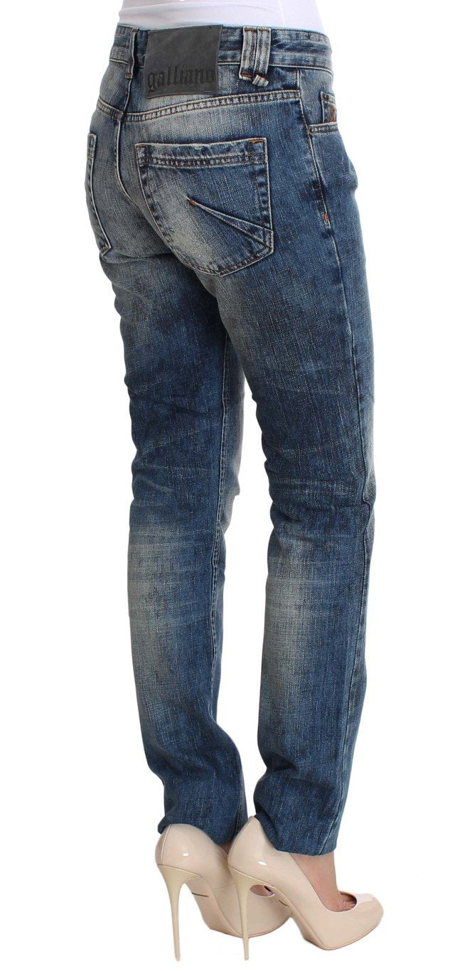 Blue Wash Skinny Slim Fit Cotton Denim Jeans