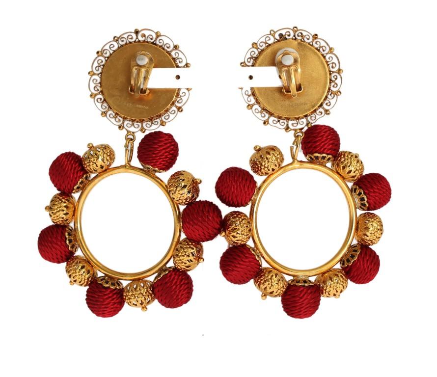 Red Gold Brass NATALE ClipOn Earring