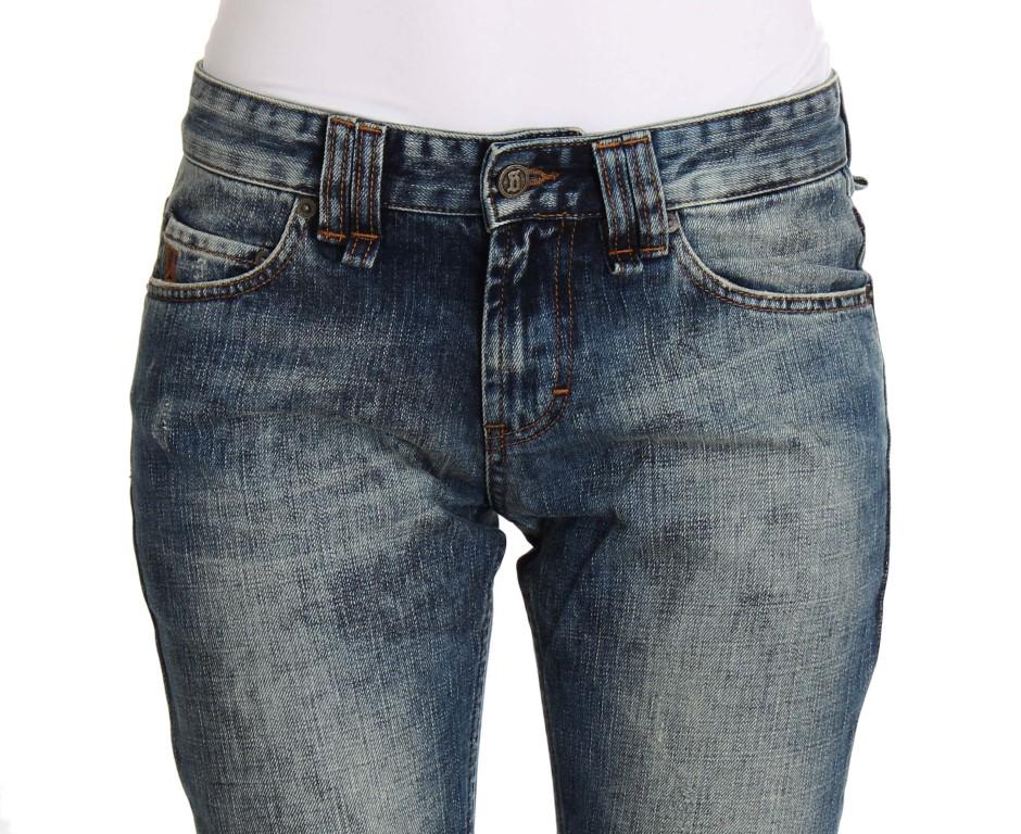 Blue Wash Skinny Slim Fit Cotton Denim Jeans