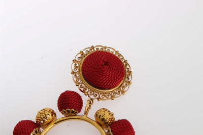 Red Gold Brass NATALE ClipOn Earring