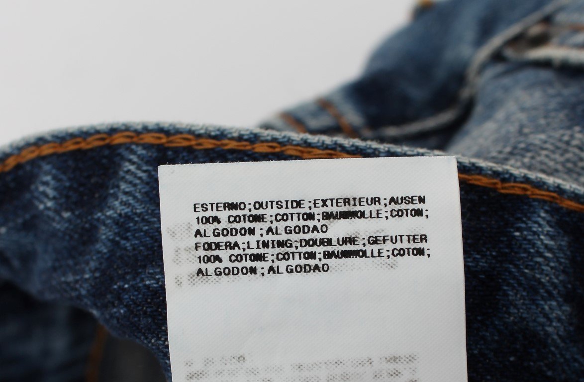 Blue Wash Skinny Slim Fit Cotton Denim Jeans