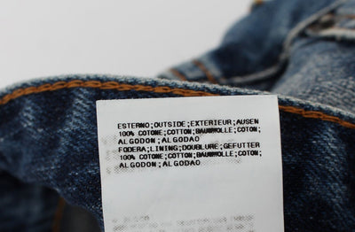 Blue Wash Skinny Slim Fit Cotton Denim Jeans