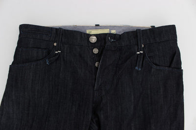 Blue Cotton Regular Straight Fit Jeans