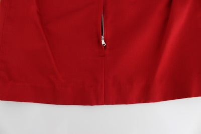 Red silk tank top