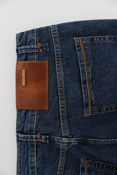 Blue Wash Cotton Stretch Slim Fit Jeans