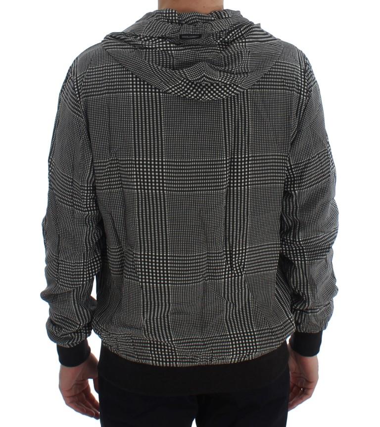 GENNAIO Print Hooded Pullover Silk Sweater