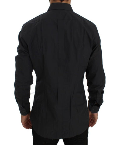 Gray Cotton GOLD Slim Fit Dress Shirt