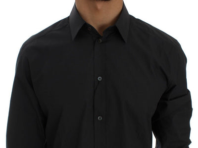 Gray Cotton GOLD Slim Fit Dress Shirt