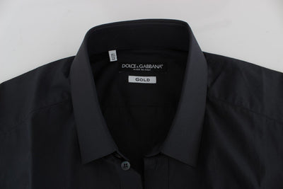 Gray Cotton GOLD Slim Fit Dress Shirt