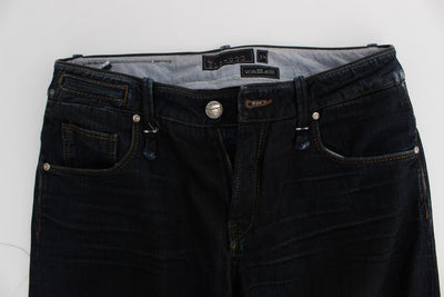 Dark Blue Cotton Slim Skinny Fit Jeans