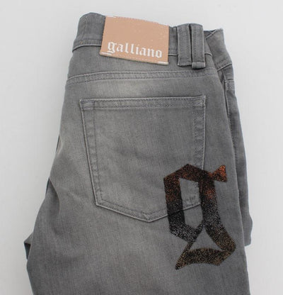 Gray Regular Fit Cotton Stretch Denim Jeans