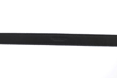 Blue Denim Leather Crystal Buckle Belt