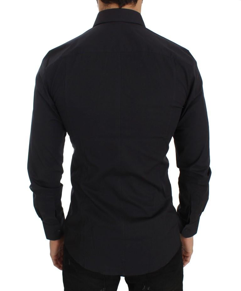 Blue Stretch SICILIA Slim Fit Dress Shirt