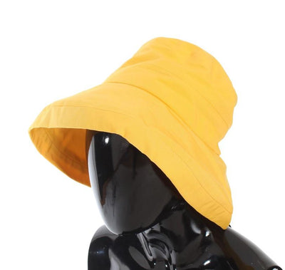 Yellow Polka Dot Pattern Cotton Hat