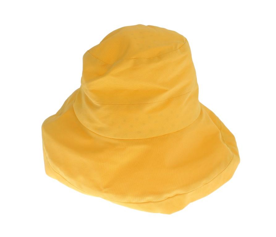 Yellow Polka Dot Pattern Cotton Hat