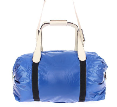 Blue nylon boston bag