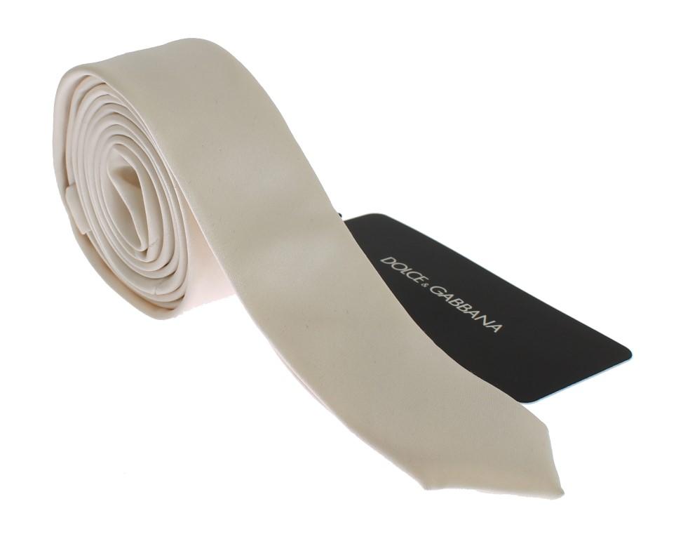 White Silk Classic Skinny Tie