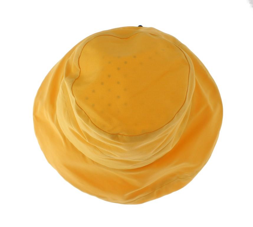 Yellow Polka Dot Pattern Cotton Hat