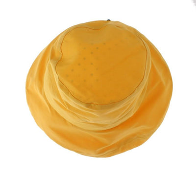 Yellow Polka Dot Pattern Cotton Hat