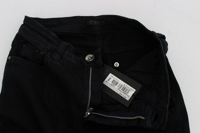 Blue Cotton Stretch Slim Fit Jeans