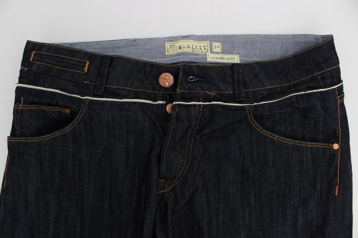 Blue Cotton Regular Straight Fit Jeans