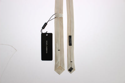 White Silk Classic Skinny Tie