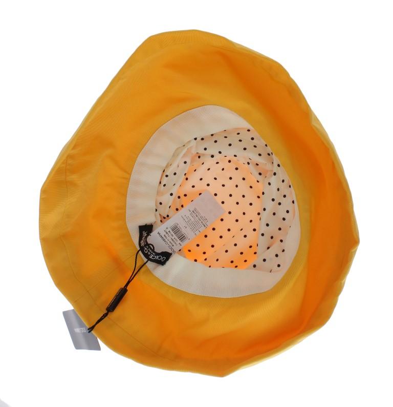 Yellow Polka Dot Pattern Cotton Hat