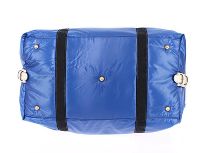 Blue nylon boston bag