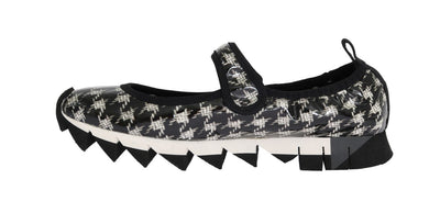 Black White Patent Leather Ballerina Shoes