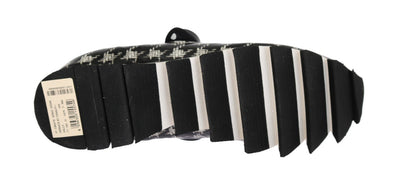 Black White Patent Leather Ballerina Shoes