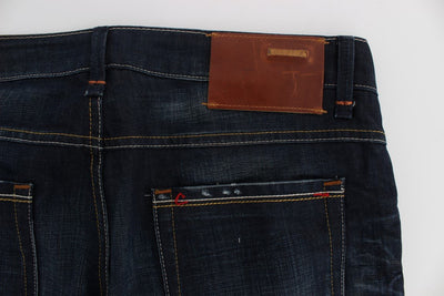 Blue Wash Cotton Slim Skinny Fit Jeans