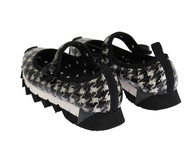 Black White Patent Leather Ballerina Shoes