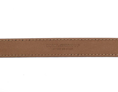 Black Snakeskin Crystal Buckle Belt