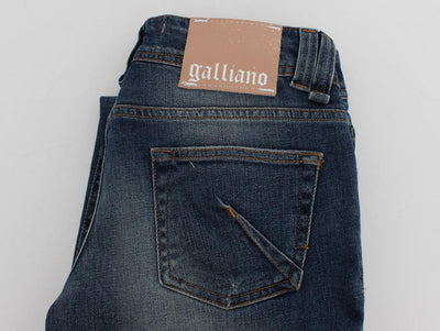 Blue Wash Cotton Stretch Flare Bootcut Jeans