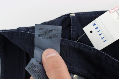 Dark Blue Cotton Stretch Slim Skinny Fit Jeans