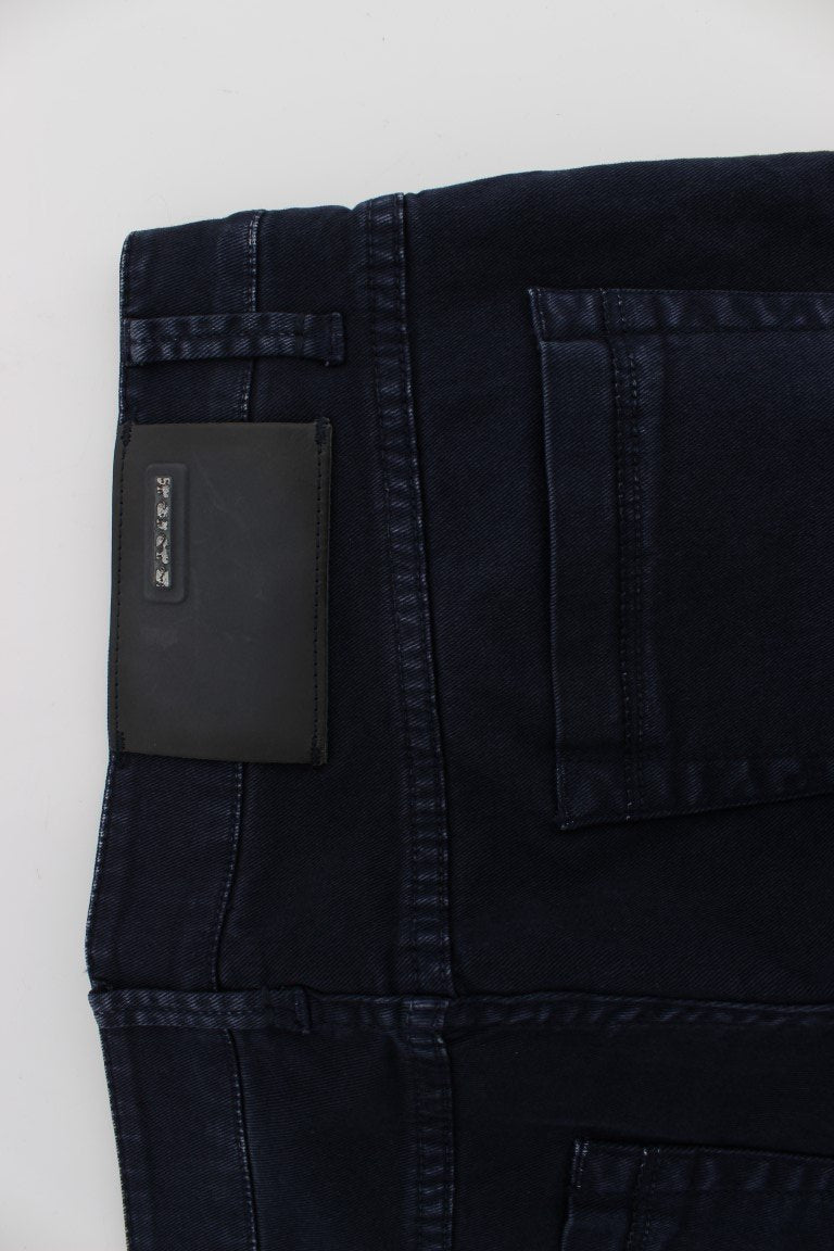 Dark Blue Cotton Stretch Slim Skinny Fit Jeans