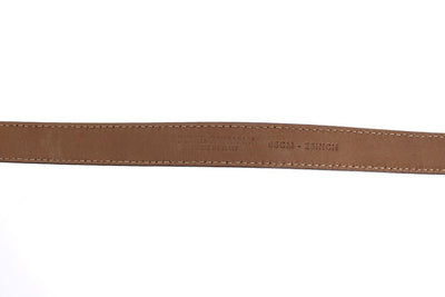 Gray Snakeskin Crystal Buckle Belt