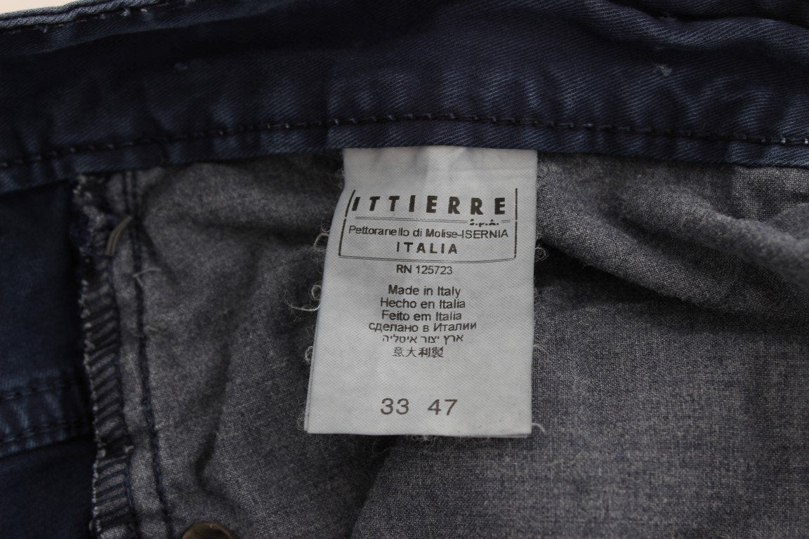 Blue Cotton Blend Denim Jeans
