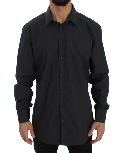 Gray Cotton GOLD Slim Fit Dress Shirt