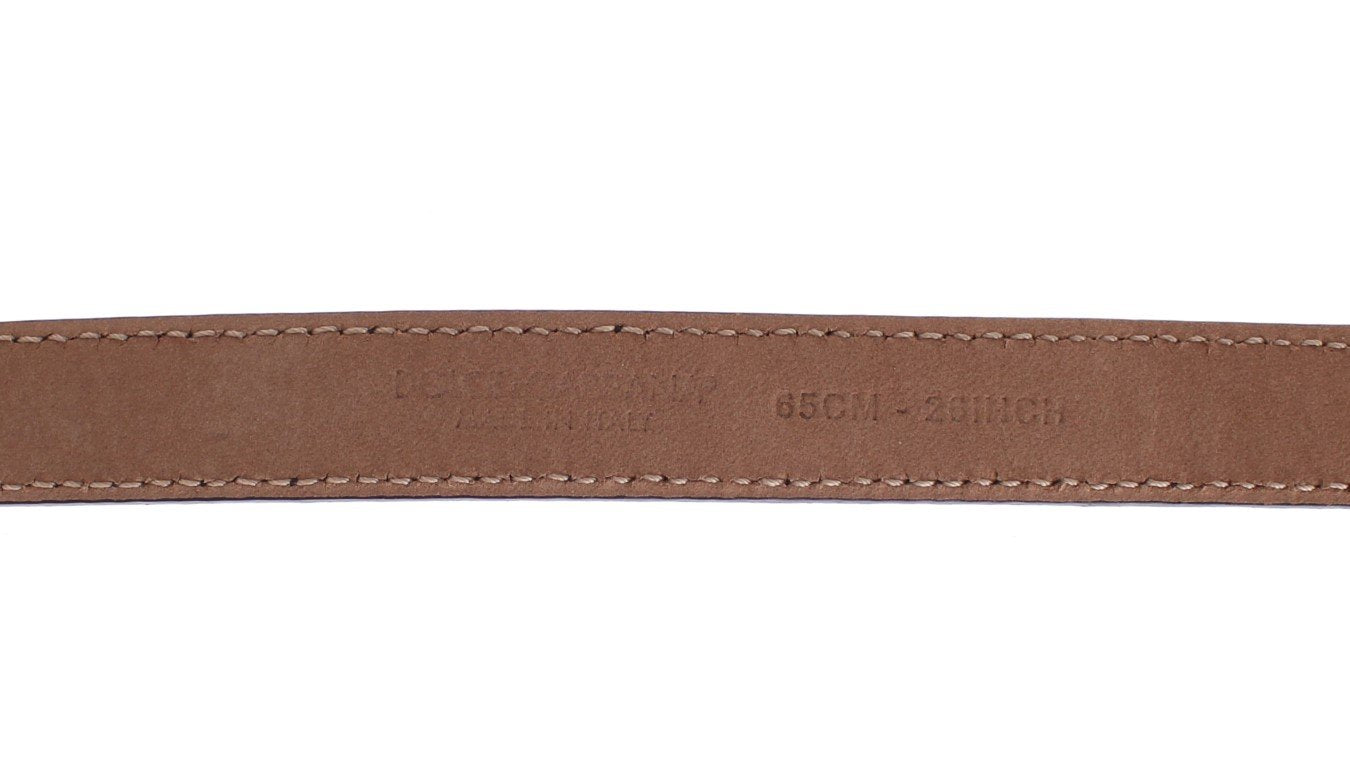 Gray Snakeskin Crystal Buckle Belt