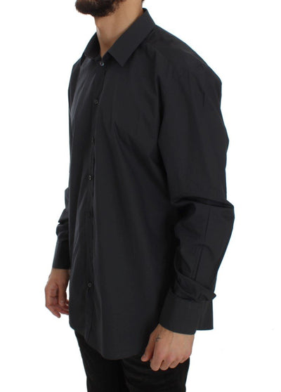 Gray Cotton GOLD Slim Fit Dress Shirt