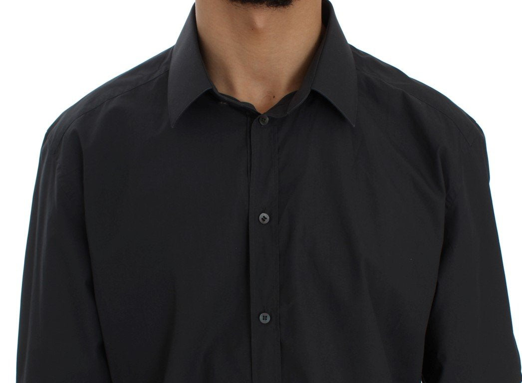 Gray Cotton GOLD Slim Fit Dress Shirt